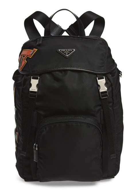 prada black backpack purse|Prada unisex backpack.